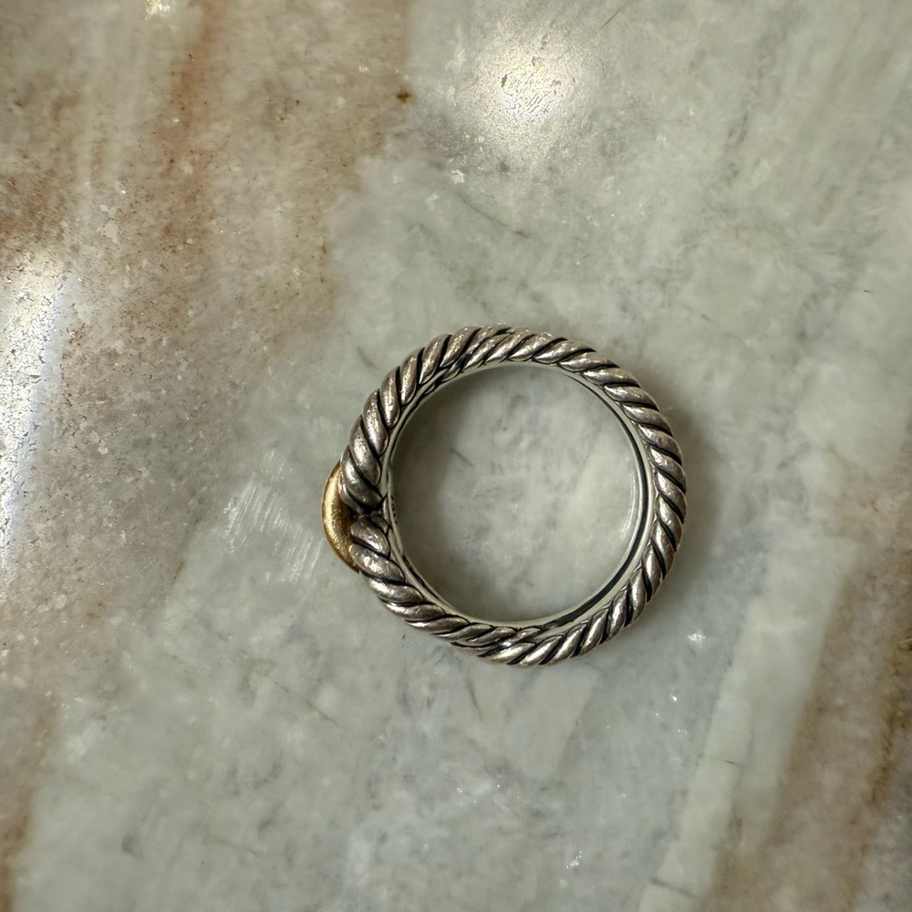 David Yurman Cable Loop Band Ring
Sterling Silver with 18K Yellow Gold, 7mm